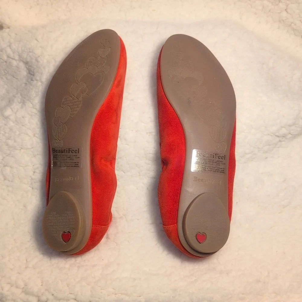 Beautifeel Mary Women's Slip -On  Red Leather shoe - Picture 9 of 13